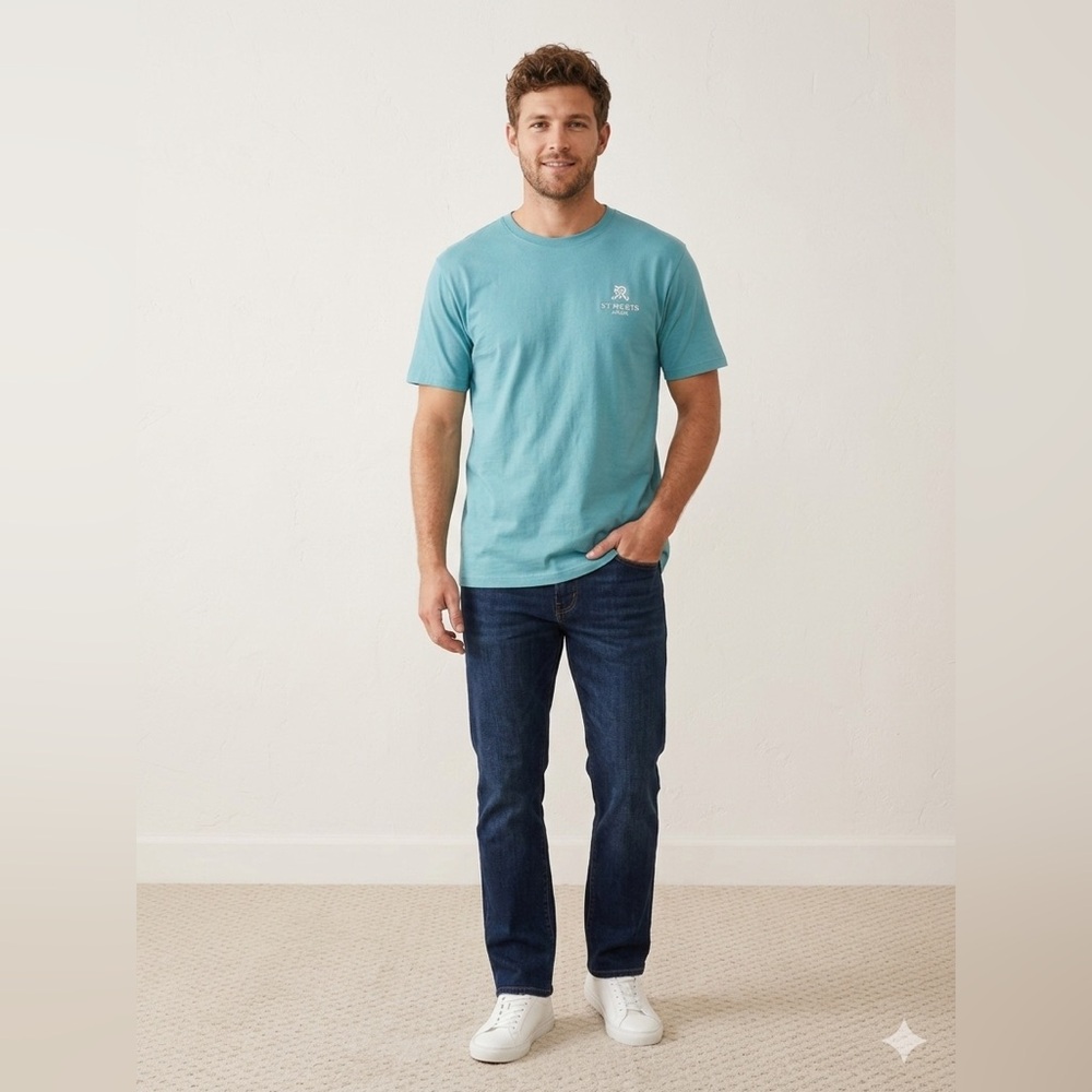 NWT Gear for Sports St. Regis Aruba Big Cotton T-Shirt - Teal Blue - Large